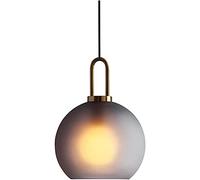 Nordic Round Glass Chandelier Modern Minimalist Single Head Pendant Light, Circle Ceiling Hanging Light Adjustable Height / E27 Living Room Bedroom Dining Room Kitchen Pendant Lamp