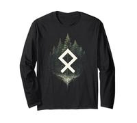 Nordic Rune Odin Othala Symbol Mystical Forest Viking Long Sleeve T-Shirt