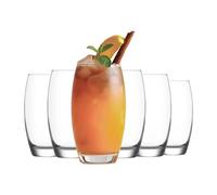 NORDIC SCHILLER Glass Tumblers Set of 6, 510ml 100% Lead-Free Dishwasher Safe Cocktail Glasses, Water Drinking Glass, Highball Glass Set of 6