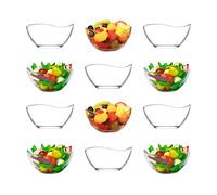 NORDIC SCHILLER LAV Glass Dessert Bowls Set of12, 310ml Lead Free Glass Ice Cream Bowls, Sundae Bowls, Fruit Bowls, Glass Salad Bowls Dessert Cups, Glass Bowls, Sauce Bowls