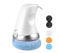 Nordic Sculpt Machine, Handheld Cellulite Massager Tool, Electric Body Sculpting Machine with 4 Plush Massage Covers, Relieve Fatigue for Neck Shoulder Arms Waist Abdomen Buttocks Legs, White