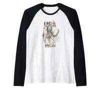 Nordic Shaman Girl heilung Shirt USA Pagan Raglan Baseball Tee