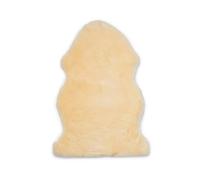 Nordic Sheep Baby Sheepskin 95x60 cm | Real Sheepskin Rug temperature regulating for strollers | Perfect as fluffy rug for the baby room | Comfortable as Chair Cover | Color: Natural Yellow