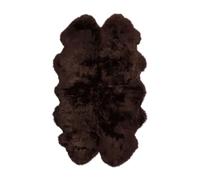 Nordic Sheep Real Sheepskin rug 170x110 | Sheepskin Rugs for Living room and Sofa | Bedside Rugs for Bedrooms | Large Fluffy rug is breathable & heat-regulating in color Chocolate
