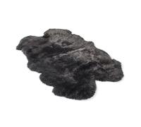 Nordic Sheep Real Sheepskin rug 170x110 | Sheepskin Rugs for Living room and Sofa | Bedside Rugs for Bedrooms | Large Fluffy rug is breathable & heat-regulating in color Dark Grey