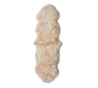 Nordic Sheep Real Sheepskin rug 170x60 | Sheepskin Rugs for Living room and Sofa | Bedside Rugs for Bedrooms | Large Fluffy rug is breathable & heat-regulating in color Beige