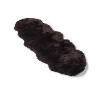Nordic Sheep Real Sheepskin rug 170x60 | Sheepskin Rugs for Living room and Sofa | Bedside Rugs for Bedrooms | Large Fluffy rug is breathable & heat-regulating in color Chocolate