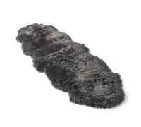 Nordic Sheep Real Sheepskin rug 170x60 | Sheepskin Rugs for Living room and Sofa | Bedside Rugs for Bedrooms | Large Fluffy rug is breathable & heat-regulating in color Dark Grey
