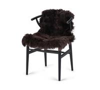 Nordic Sheep Sheepskin Long Hair 90x60 cm | Bedside rugs for bedrooms, sofa, chair or the dining table | Each Sheepskin rug is unique and created by nature | Small Fluffy Rug in color Chocolate