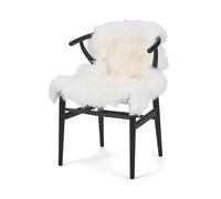 Nordic Sheep Sheepskin Long Hair 90x60 cm | Bedside rugs for bedrooms, sofa, chair or the dining table | Each Sheepskin rug is unique and created by nature | Small Fluffy Rug in color White