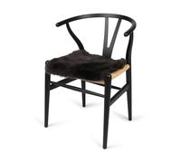 Nordic Sheep Sheepskin Seat Pads 40x40 cm | New Zealand Long-Hair Fluffy Pillow & Fluffy Cushion | Ideal as Sheepskin Seat Pads for Chair, Sofa or Bed | Color: Chocolate