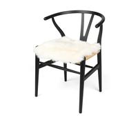 Nordic Sheep Sheepskin Seat Pads 40x40 cm | New Zealand Long-Hair Fluffy Pillow & Fluffy Cushion | Ideal as Sheepskin Seat Pads for Chair, Sofa or Bed | Color: White