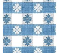 Nordic Shield Delu x E Flannel Backed Vinyl 54 inches x 15 Yard Roll-1 Inch, Check Blue