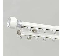 Nordic Simple Curtain Rail Wall Mounted Roman Track Aluminum Alloy Room Divider Rod Single/Double Track 3 Colors 6.5ft (200cm) Stylish Home Decor Solution