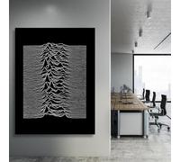 Nordic Simple Wall Art Black Joy Division Unknown Pleasures Music HD Canvas Poster Prints For Home Living Room Decor 80x120cm Frameless