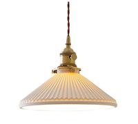 Nordic Simple White Ceramic Chandelier,Dining Room Hanging Lamp,Pendant Light, Bedroom Bedside Bar Hanging Light,Living Room Pendant Lamp (White) Made in China