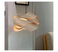 Nordic Simple Wooden Chandelier Living Room Restaurant Veneer Lamp Personalized Creative Home Decor Pendant Lamps LED(A Light Wood 60cm)