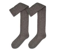 NORDIC Socks 1 Pair 70% Merino Wool Thermal Over The Knee Socks (M, Brown)