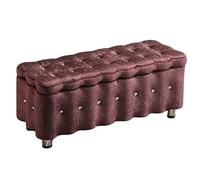 Nordic Sofa Bed Stool Clothing Storage Stool Store Dining Table Stool Household Entrance Rectangular Shoe Changing Stool with Metal Feet Multifunctiona,Braun-60X40X40cm
