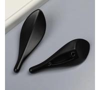Nordic Solid Brass Gold Leaf Shaped 32mm Handles for Cabinets and Drawers Closet Knobs Door Pulls Furniture Handles Hardware(Black)
