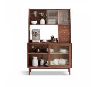 Nordic Solid Wood Sideboard Cabinet High Integrated Wall Kitchen Cupboard with Ders for Living Room & Tea Sto Slish Sto Solut for Modern Homes
