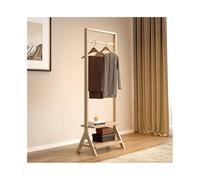 Nordic Solid Wood Vertical Coat Rack for Bedroom Chinese Style Shoe Storage Stand Freestanding Entryway nizer for Home Modern Living Room Furniture.