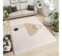 Nordic Style Abstract Home Decoe Rug， Medieval Geometric Creativity Print Bedroom Anti-Slip Washable Rugs， Apply To Living Room Bedroom (80x150cm)