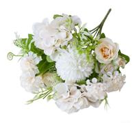 Nordic Style Artificial Silk Flower Bouquet With Hydrangea Peony Rose For Wedding Photography Props Home Decoration Elegant Floral Design Blue White Purple Pink Green 25cm 5 Pack(M)