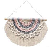 Nordic Style Cotton Tapestry 40x55cm Neutral Tones(B) | Sturdy cotton rope, textured natural look, minimalist design, 40x55cm size, living room accent