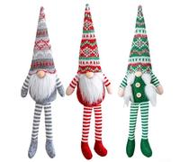 Nordic Style Faceless Gnome Doll with Rudolph Design for Shelf and Window Display, Plush Material for Cozy Holiday Decor (three color)