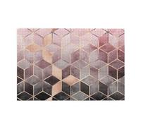 Nordic Style, Geometric Pattern Pink Rose, Gold1