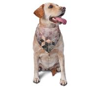 Nordic Style, Geometric Pattern Pink Rose, GoldDog Bandanas Cat Puppy Scarfs Washable Pet Handkerchief