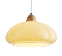 Nordic-Style Glass Chandelier, Personalized Ceiling Pendant Lamp Shade, Flush Mount Single-Head Hanging Light, Balcony and Dining Room Decorative Lighting Fixtures