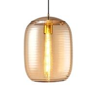 Nordic Style Glass Lantern-Shaped Chandelier, E27screw Single-Head Pendant Lamp, Flush Mount Ceiling Hanging Light, Balcony Restaurant Decoration Ceiling Lighting Fixtures