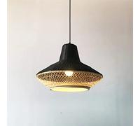 Nordic Style Lantern Shape Chaner Weaving Bamboo Wicker by Hand Hanging Iight E27 Single-Head Adjustable Messenger Wire Pendant Lamp Commercial Decorative Lighting