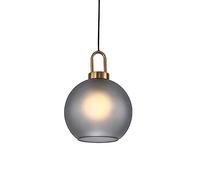 Nordic -Style Metal Chandeliers, Creative Matte Glass Hanging Light Lampshades, Flush Mount Top Chandeliers, E27 Base Single Pendant Lamp, Restaurant Bar Decorative Lighting Fires