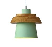 Nordic Style Modern Hanging Lights Metal Industrial Suspensiom Lamp Single Head Metal Pendant Lights Scandinavian Small chandelier For Restaurant Living Room Bar Dignified (Green)