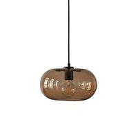 Nordic Style Modern Pumpkin Pendant Light - Glass Shade Kitchen Island Lighting Fixture - Mini Hanging Chaners for Home, Bedroom, Bedside, Dining Room - E27 Drop Ceiling Light