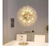 Nordic Style Modern Simple Living Room Led Pendant Light Luxury Crystal Lamp Dandelion Art Creative Restaurant Chandelier,Hanging Light(Golden D80cm,3 Lights)