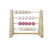 Nordic-Style Natural Wooden Abacus With Beads Craft Baby Early Learning Educational Toys For Baby Kids-Room Decoration Soft Color Painted-smoothly Moving-beads Suitable Girls And Boys Parental Abacus