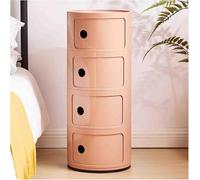 Nordic Style Nightstand with Drawers - Round Bedside Table for Bedroom Storage Modern Minimalist Design Stylish and Functional End Table