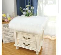 Nordic style plush bedside table mat, suitable for use as living room floor, clothing store window display, bay window, bedroom carpet (white, 60/90)