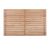 Nordic Style Premium Teak Shower and Bath Mat for Indoor and Outdoor Use - Non-Slip Wooden Platform for Spa, Sauna, Pool, Hot Tub - Flooring Decor and Protector (31.4" x 19.6", Natural Finish)