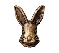 Nordic Style Rabbit Shape Cabinet Door Handle Cupboard Handles Drawer Pulls Decor Solid Brass Furniture Hardware Drawers Handles(Red Bronze)