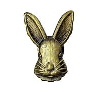 Nordic Style Rabbit Shape Cabinet Door Handle Cupboard Handles Drawer Pulls Decor Solid Brass Furniture Hardware Drawers Handles(Bronze)