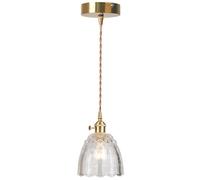 Nordic Style Simple Transparent Brass Glass Pendant Light FixtureInterior Lighting Decorative LampRestaurant Bedroom Porch Bedside Bed Breakfast Shop Small Hanging Lights