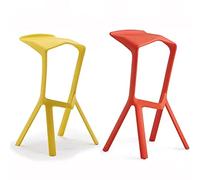 Nordic Style Stackable Plastic Bar Stool with Low Back and Footrest - Ideal for Kitchen, Parties, and Commercial Use - Modern Design and Comfort