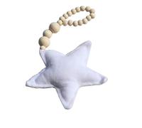 Nordic Style Star Heart Wooden Bead Tassel Pendant Wall Hanging Ornament Size Star White Very Practical and Popular