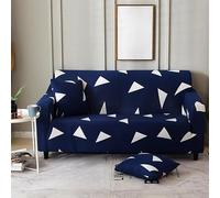 Nordic Style Stretch Sofa Covers High Elastic Couch Protectors Antidirt Universal Slipcovers for 4Seater Furniture Navy Blue Home Decoration for Living Room & Lounge