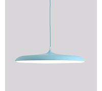 Nordic Style Three-Color Dimming Simple Classic Iron Pendant Light High Translucent Acrylic Lampshade Dining Room Living Room Bar Decoration Hanging Lamp (Blue 15.8in)